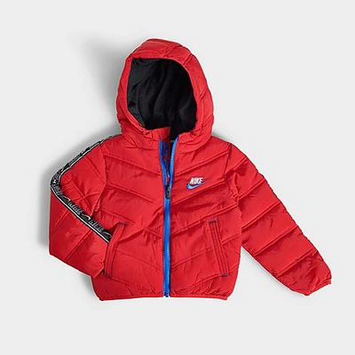 Shop Nike Kids' Toddler Futura Taped Puffer Jacket In University Red