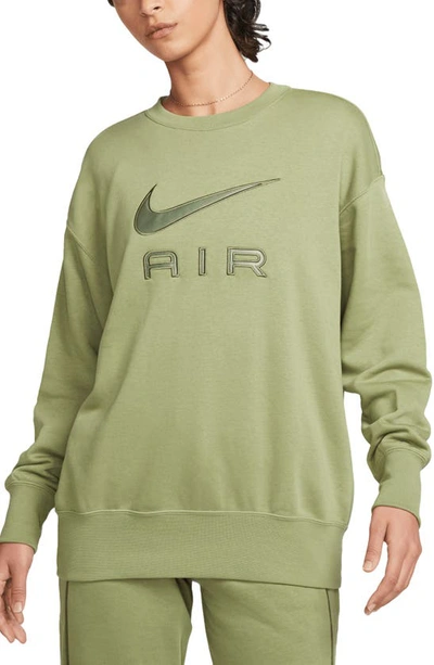 Nike Sportswear Air Fleece Crewneck Sweatshirt In Green | ModeSens
