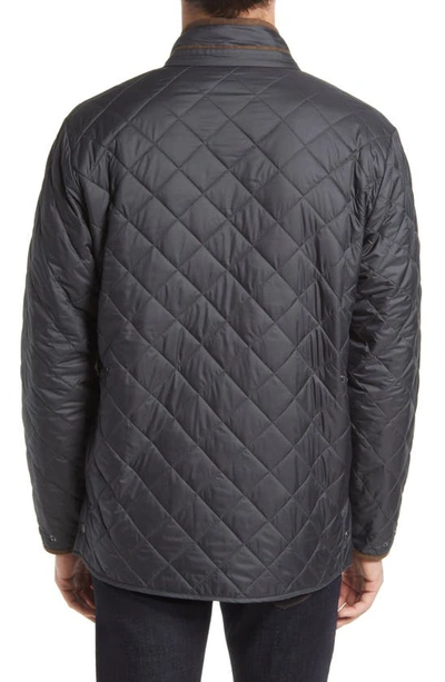 Shop Peter Millar Suffolk Quilted Car Coat In Black