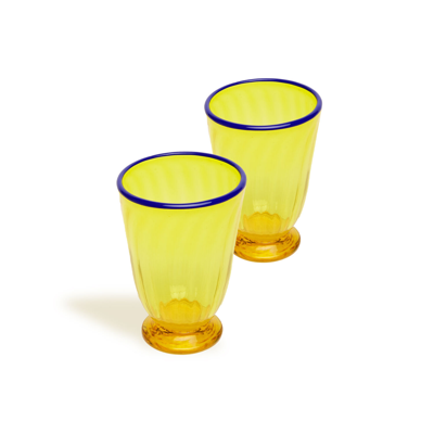 La Doublej Rainbow Glasses Set Of 2 In Yellow
