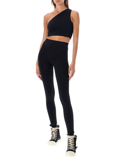 Rick Owens Black Knit Active Leggings In Black