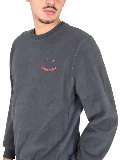 Shop Ps By Paul Smith Sweatshirt With Logo In Grigio