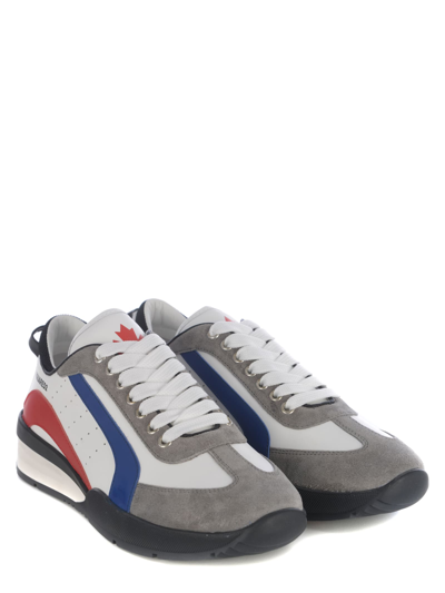 Shop Dsquared2 Sneakers Uomo  In Leather In Bianco