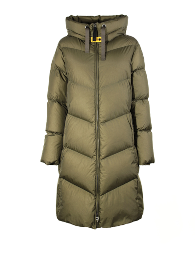 Shop Parajumpers Long Rindou Down Jacket In Torba