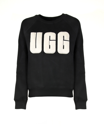 Shop Ugg Madeline Crewneck Sweatshirt In Black/cream
