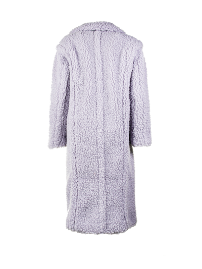 Shop Ugg Gertrude Long Teddy Coat In Cloudy Grey