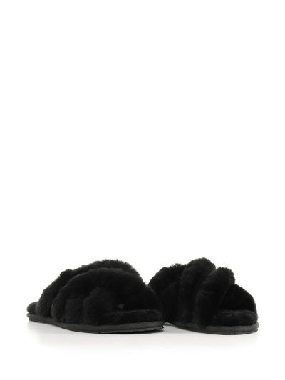 Shop Ugg Scuffita Slippers In Black
