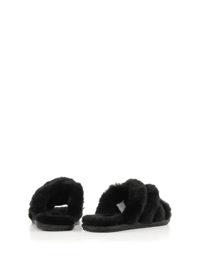 Shop Ugg Scuffita Slippers In Black