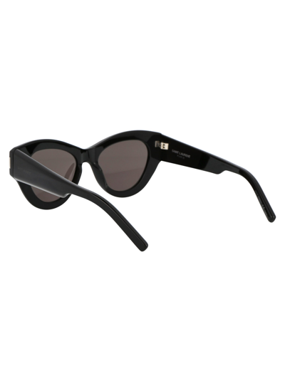 Shop Saint Laurent Sl 506 Sunglasses In 001 Black Black Black