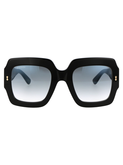 Shop Gucci Gg1111s Sunglasses In 001 Black Black Grey