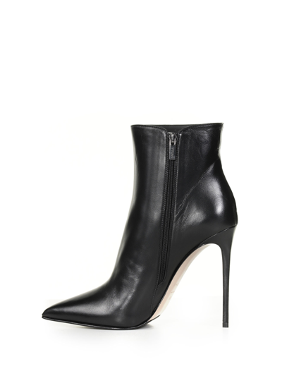 Shop Le Silla Eva Leather Ankle Boot In Nero