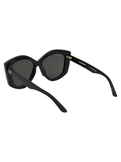 Shop Balenciaga Bb0126s Sunglasses In 001 Black Black Grey
