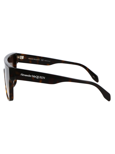 Shop Alexander Mcqueen Am0354s Sunglasses In 002 Havana Havana Brown
