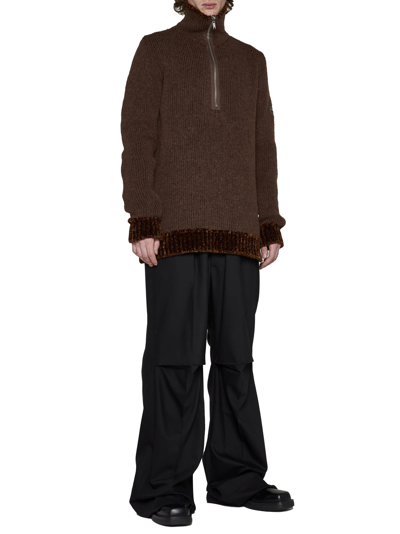 Shop Raf Simons Sweater In Brown