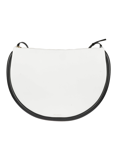 Shop Jw Anderson Large Bumper Moon Shoulder Bag In White/black