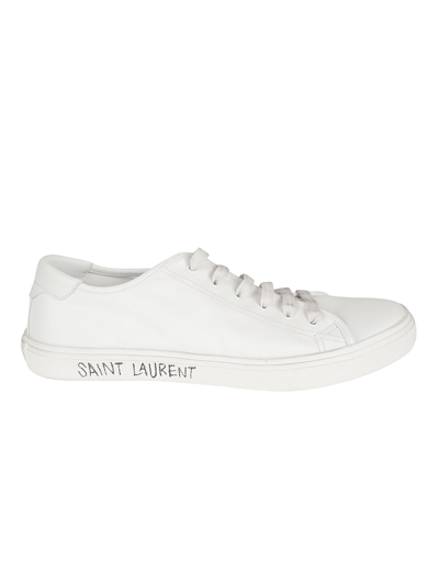 Shop Saint Laurent Malibu L T Sn Sl Sneakers In Optic White