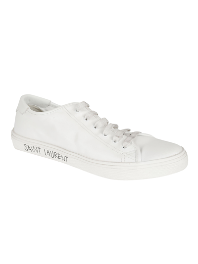Shop Saint Laurent Malibu L T Sn Sl Sneakers In Optic White