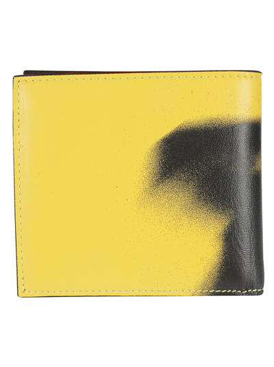 Shop Alexander Mcqueen 4cc Slots Classic Bifold Wallet In Pop Yellow/black