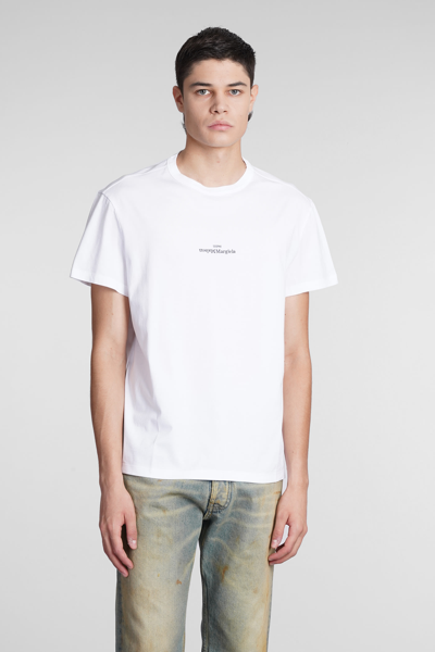 Shop Maison Margiela T-shirt In White Cotton