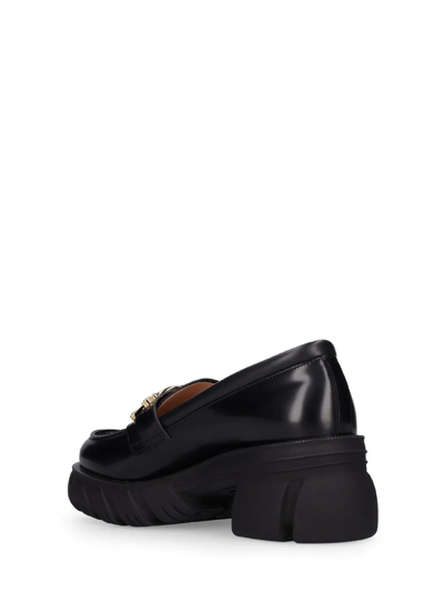 Shop Gucci Lug Sole Interlocking G Loafers