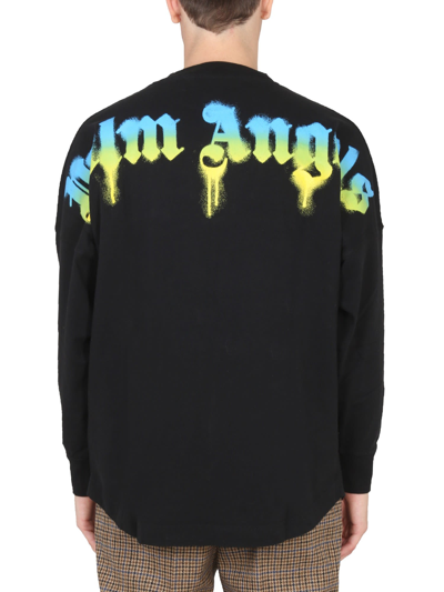 Shop Palm Angels Long-sleeved T-shirt In Nero