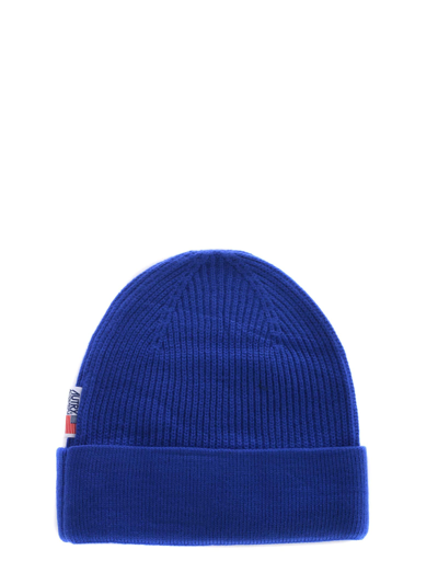 Shop Autry Ribbed Hat  In Blu Elettrico