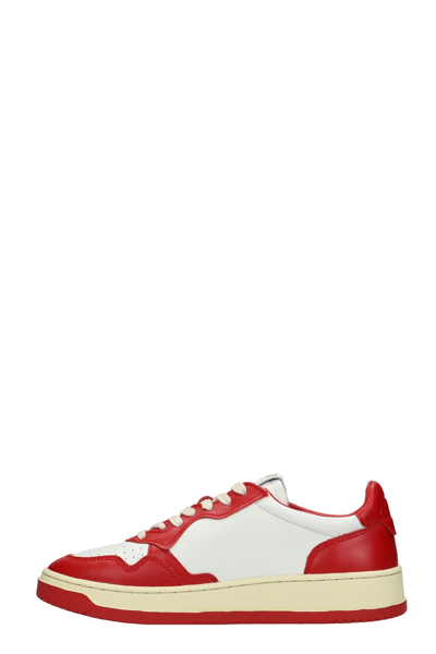 Shop Autry 01 Sneakers In Red Leather