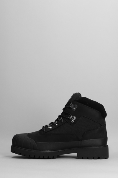 Shop Timberland Heritage Boot Combat Boots In Black Synthetic Fibers