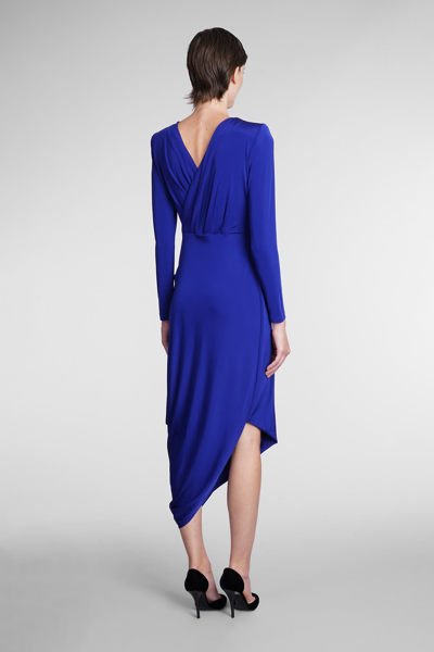 Shop Giorgio Armani Dress In Blue Viscose