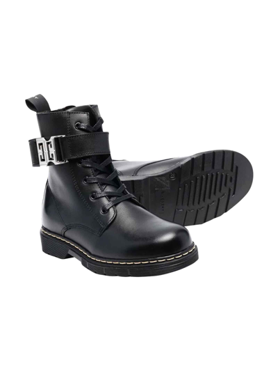 Shop Givenchy Black Boots Boy In Nero