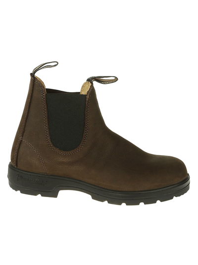 Shop Blundstone Elastic Sided V-cut Boots In Brown