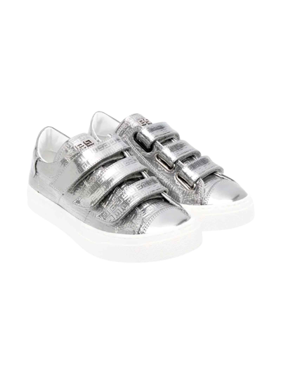 Shop Givenchy Silver Sneakers Girl In Argento