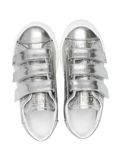Shop Givenchy Silver Sneakers Girl In Argento