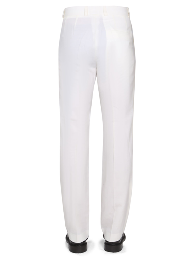 Shop Casablanca Straight Leg Pants In Bianco