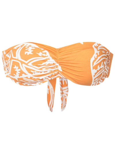 Shop Clube Bossa Venet Strapless Bikini Top In Orange