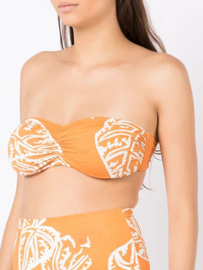 Shop Clube Bossa Venet Strapless Bikini Top In Orange