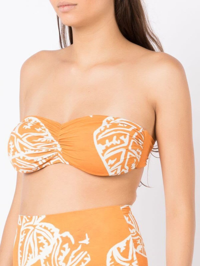 Clube Bossa Venet Strapless Bikini Top In Orange