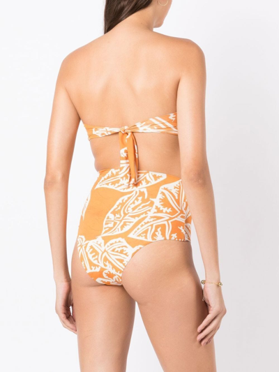 Clube Bossa Venet Strapless Bikini Top In Orange