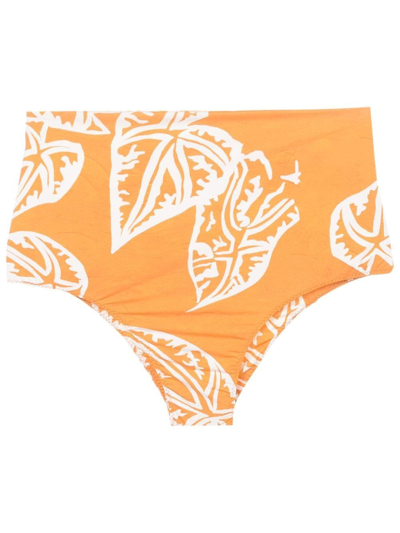 Shop Clube Bossa Ceanna High-waisted Bikini Bottoms In Orange