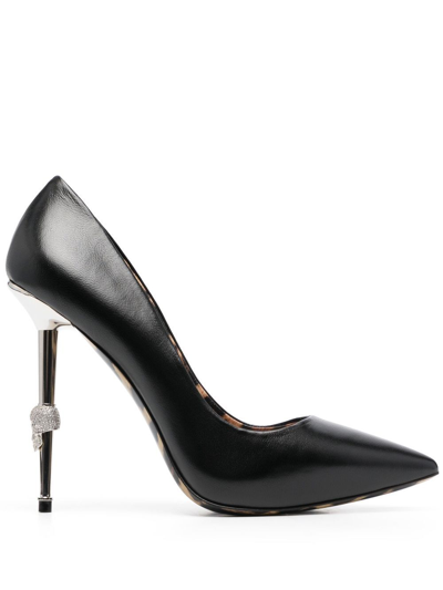 骷髅头缀饰高跟鞋