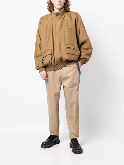 Shop Undercover The Shepherd Logo-patch Reversible Jacket In Brown