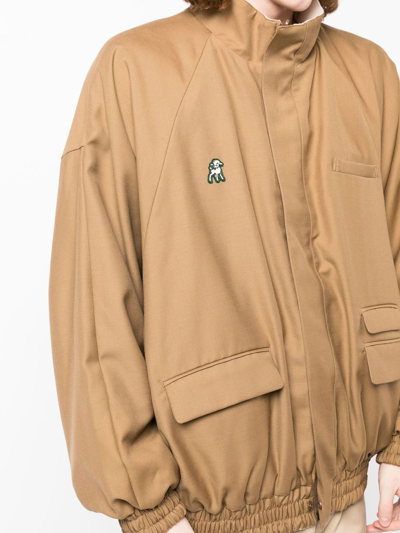 Shop Undercover The Shepherd Logo-patch Reversible Jacket In Brown