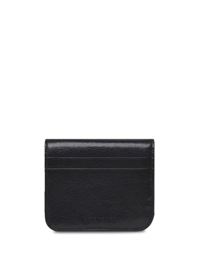 Shop Balenciaga Le Cagol Foldover Wallet In Black