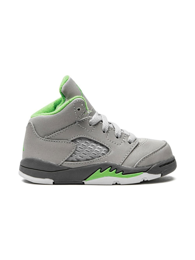 Shop Jordan Air  5 Retro "green Bean 2022" Sneakers In Grey