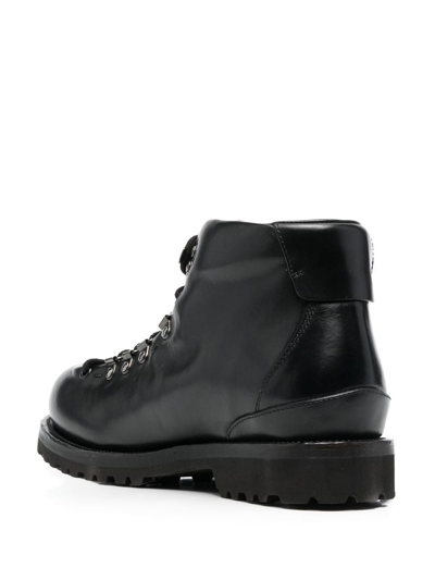 Buttero Lace-up Ankle Boots In Black