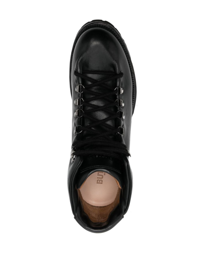 Buttero Lace-up Ankle Boots In Black