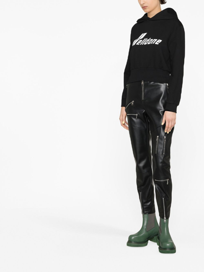 We11 Done Logo-print Hoodie In Black
