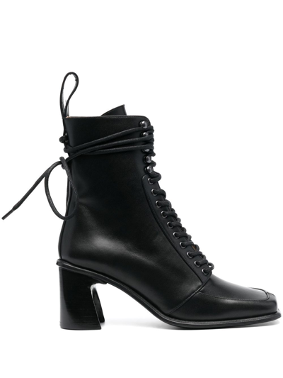 Shop Marine Serre Spoor 80mm Lace-up Boots In Black