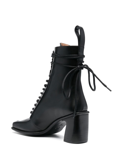 Shop Marine Serre Spoor 80mm Lace-up Boots In Black