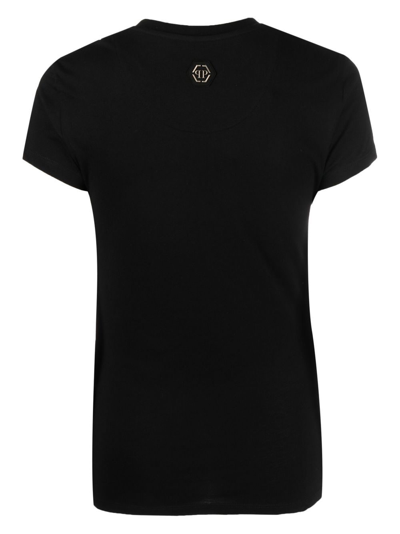 Shop Philipp Plein Monogram Teddy-print T-shirt In Black